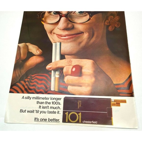 Vintage Chesterfield 101 Cigarettes Magazine Print Ad 1968 Ephemera Advertising - Picture 3 of 5